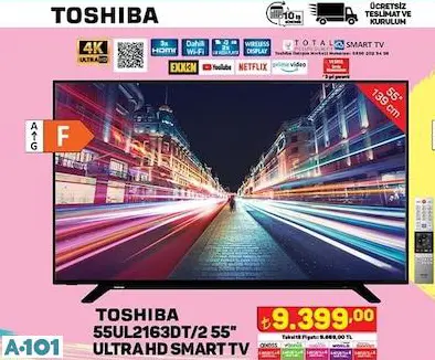 TOSHİBA 55 ULTRA HD SMART LED TV/AKILLI TELEVİZYON